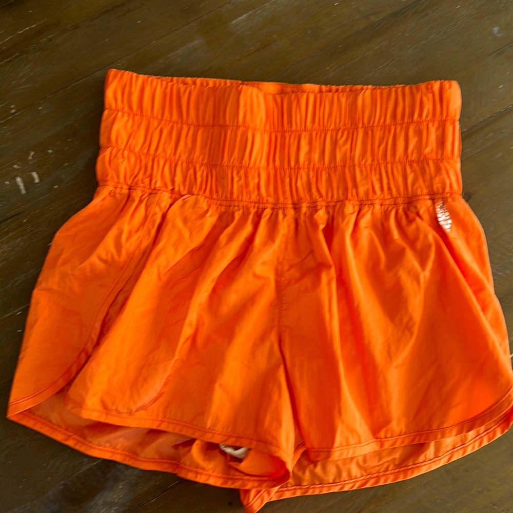 Orange Free People Running Shorts